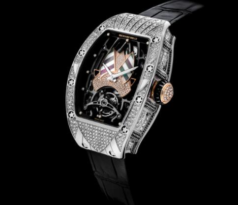 Richard Mille RM 71-01 Automatic Winding Tourbillon Talisman White Gold Diamond Replica Watch